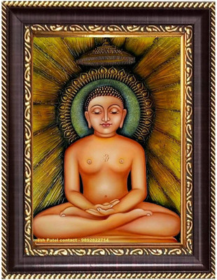 HitechMart Sri Maa Lakshmi and Sri Ganeshji Photoframe 6.7x8.7 inches Religious Frame