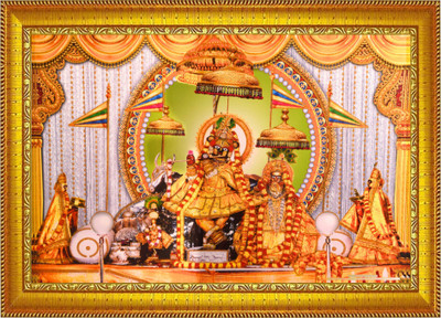 SnapHaus Govind Dev Ji, Radha Krishan Ji photo frame Religious Frame