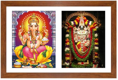 HitechMart Lord ganesha and venkateshwara Photo Frame Religious Frame