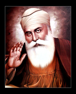 Sunframing Guru nanak dev ji photo frame with laminated sheet . size [ 5x7 inch ] Religious Frame