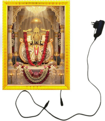 Suraj Enterprises Sawariya Seth Ji LED Light Frame A4 Size Wall Decor for Home Temple Religious Frame