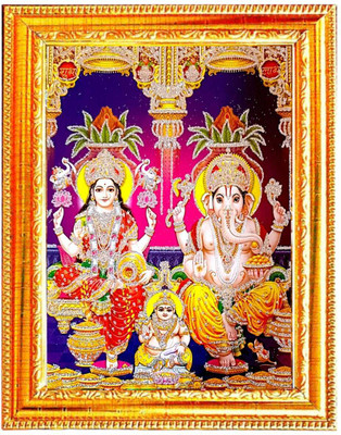 SUNINOW laxmi ganesh Religious Frame