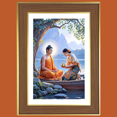 HitechMart Buddha Teachings Photo Frame 10x14 Inches Religious Frame