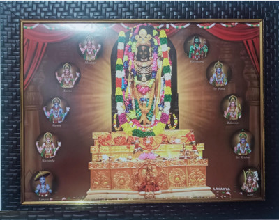 VGS MARKETINGS Ayodhya Bala Ram Rama Lala Ramar Lalla Ayodhya Sri Ram with Das avatar Religious Frame