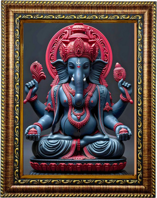 Hitech Hitech Ganesh Ji Photo Frame For Wall Decor Ganesha/Ganpati Ji Entrance Hanging Religious Frame