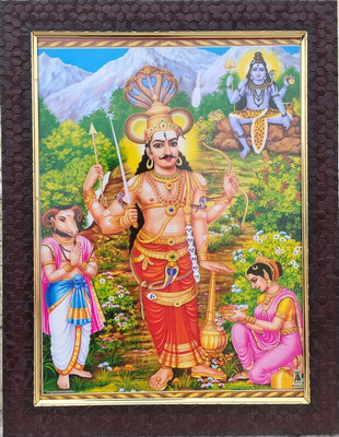 VJ ENTERPRISES Veerabhadra swamy photo frame Religious Frame