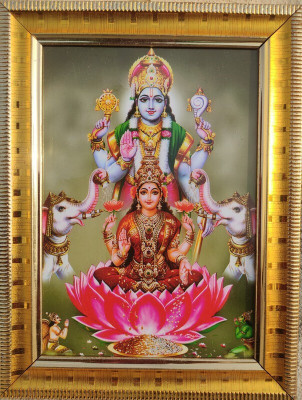 VJ ENTERPRISES Vishnu Lakshmi Religious Frame