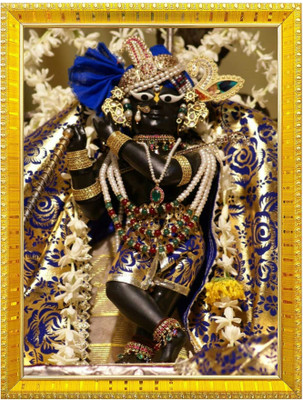 Nokkes Radha Raman Vrindavan Thakur Ji Religious Photo frame 5X7 Inch Photo Frame _W66 Religious Frame