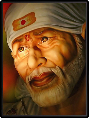 HitechMart Sai Baba Laminated Photo Religious Frame