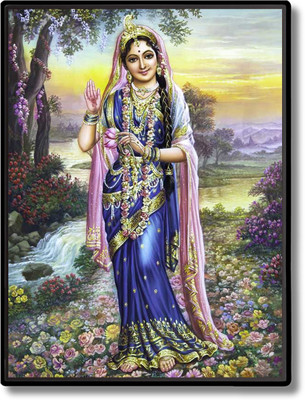 HitechMart Radha Laminated Photo Religious Frame