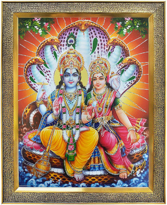 koshtak Vishnu Laxmi Ji Seated On Sheshnag / Vishnu Laxmi Religious Frame