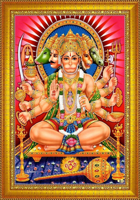 VJ ENTERPRISES PANCHMUKHI HANUMAN JI Religious Frame