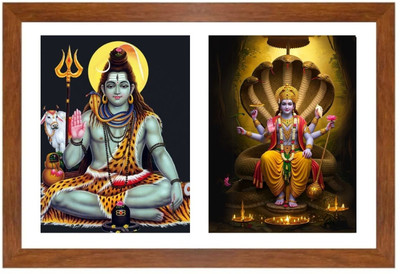 HitechMart lord shiva and vishnu Photo Frame Religious Frame