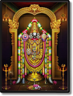 HitechMart Tirupati Balaji Laminated Photo Religious Frame