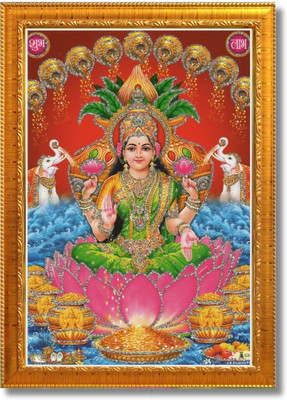 Craft Quest Maa Laxmi Photo frame for wall hanging (6 X 8 Inches) Religious Frame