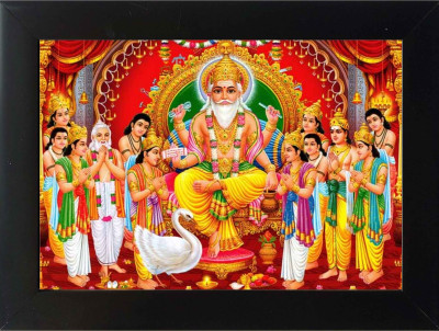 PY Creation Lord Vishwakarma Religious Frame