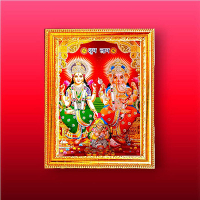 SUNINOW laxmi ganesh kuber Religious Frame