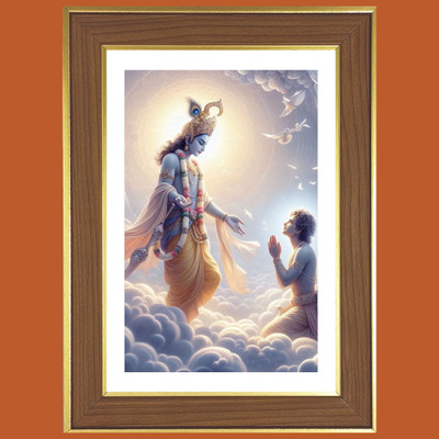 HitechMart God Krishna Photo Frame 10x14 Inches Religious Frame