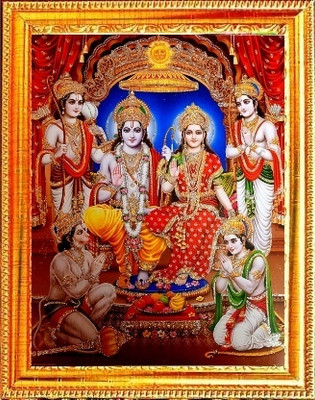 SUNINOW Ram darbar Photo Frame ( 29X 23 CM ) Religious Frame