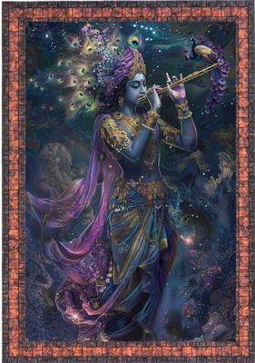 SL GIFTS KRISHNA JI religious frame (A4 size, 10×14 inches): Religious Frame