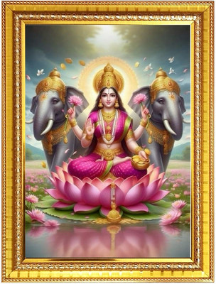 HitechMart Devi Varalakshmi Photo Frame 14x18 Inches Religious Frame