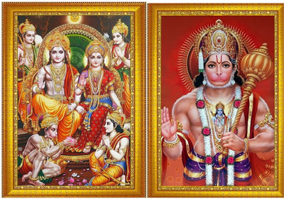 VJ ENTERPRISES RAM HANUMAN Religious Frame