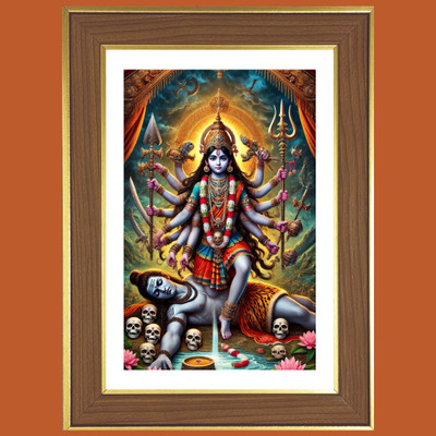 HitechMart Goddess Adi Shakti Photo Frame 14x18 Inches Religious Frame