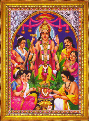 DropTopDecor Lord Vishnu Ji Photo Frame Religious Frame