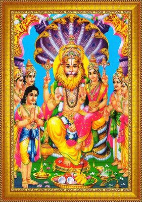 taani creations Lakshmi Narasimha Swamy Religious Frame