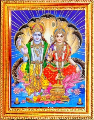 SUNINOW vishnu laxmi photo frame Religious Frame