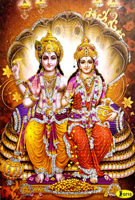 SUNINOW Vishnu laxmi photo frame Religious Frame