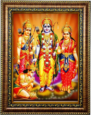Hitech Hitech Lord Shri Ram Darbar Photo Frame wall hanging Religious Frame