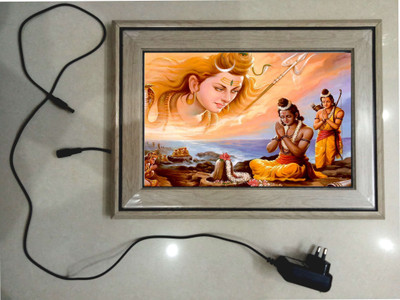 anshul internet point SHIV PRABHU JI FRAME 15.5 inch LED PHOTO FRAME(Multicolor)