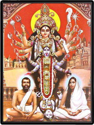HitechMart Kali Ma Ramakrishna Paramahansa and Sarada Ma Laminated Photo Religious Frame