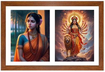 HitechMart Sita and durga maa Photo Frame Religious Frame