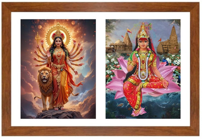 HitechMart Maa durga and rukmini Photo Frame Religious Frame