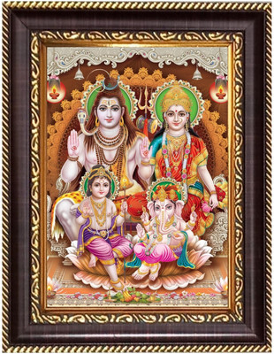 HitechMart Lord Shib Parbati Family Religious Frame