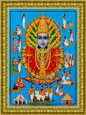 BISRAT CREATIONS Renuka Yellamma Devi Photo Frame Religious Frame