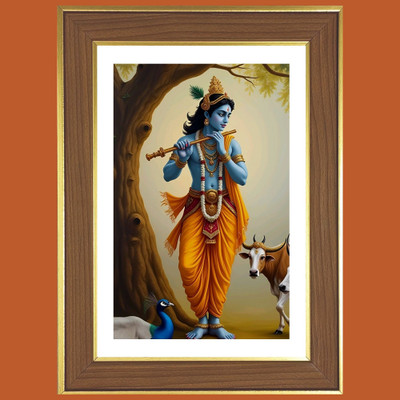 HitechMart Lord Sri Krishna Photo Frame 14x18 Inches Religious Frame