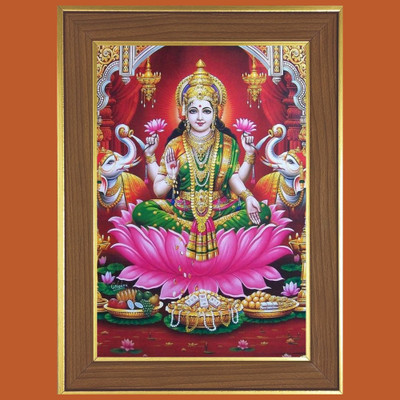 HitechMart Goddess Laxmi Photo Frame 10x14 Inches Religious Frame