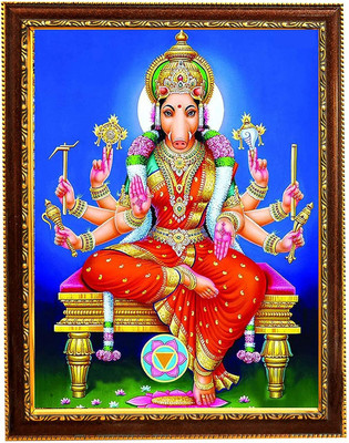 SAI BALAJI ACRALICS Varahi Amman Devi photo frame (9 Inch x 11 Inch) Religious Frame