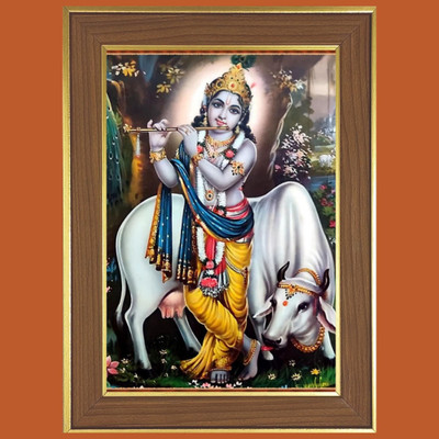 HitechMart Eternal Krishna Photo Frame 16x20 Inches Religious Frame