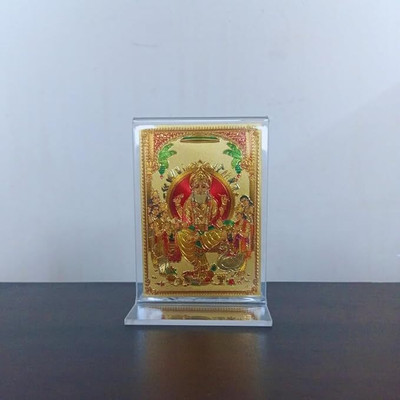 Hitech Sales Prabhu Biswakarma Gold-Plated Acrylic Religious Frame