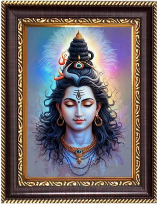 HitechMart Sri Harsiddhi MataPhotoframe 12.7x14.7 inches - Religious Desk And Wall Art Religious Frame