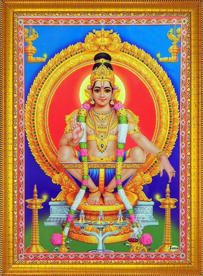 Stuthi Arts Lord Ayyappa Swamy Religious Frame