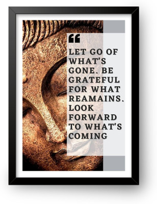 Art Recall buddha photo frame Digital Reprint 19 inch x 13 inch Painting(Without Frame)