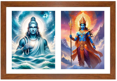 HitechMart lord varuna deva and indra Photo Frame Religious Frame