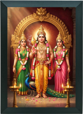 SPFCREATIONS Lord Murugan Photo Frame Premium Wooden Laminated Religious Frame Offers & Cashback