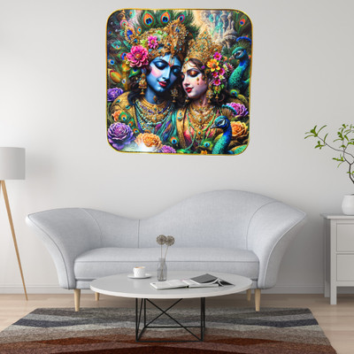 SHRI KHATU SHYAM CREATION Radha Krishna Crystel Photo Frame Wall Hanging Religious Frame