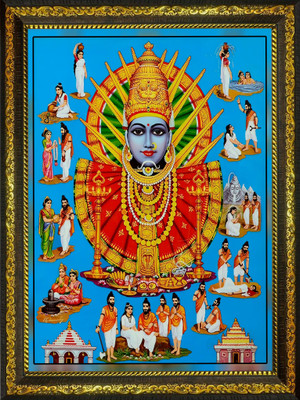 BISRAT CREATIONS Renuka Yellamma Devi Photo Frame Religious Frame